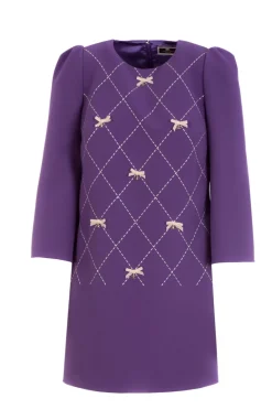 Elisabetta Franchi Abito a Sacchetto con Stampa LosangaAMETISTA