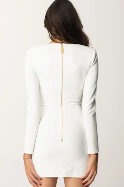 Elisabetta Franchi Abito Mini con Dettaglio ZipAVORIO
