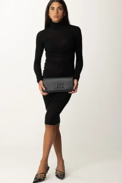 Elisabetta Franchi Abito Midi In Jersey e LanaNERO