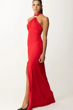 Elisabetta Franchi Abito Red Carpet con Scollo All'americanaRED PASSION