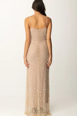 Elisabetta Franchi Abito Red Carpet In Tulle con Ricamo e StrassCRYSTAL