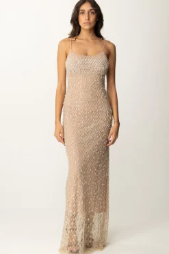 Elisabetta Franchi Abito Red Carpet In Tulle con Ricamo e StrassCRYSTAL