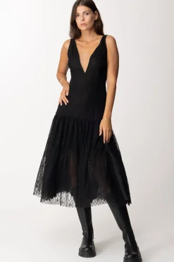 Elisabetta Franchi Abito Midi In TulleNERO