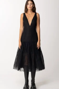 Elisabetta Franchi Abito Midi In TulleNERO