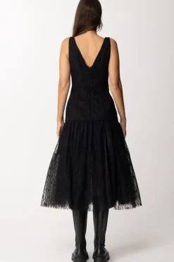 Elisabetta Franchi Abito Midi In TulleNERO