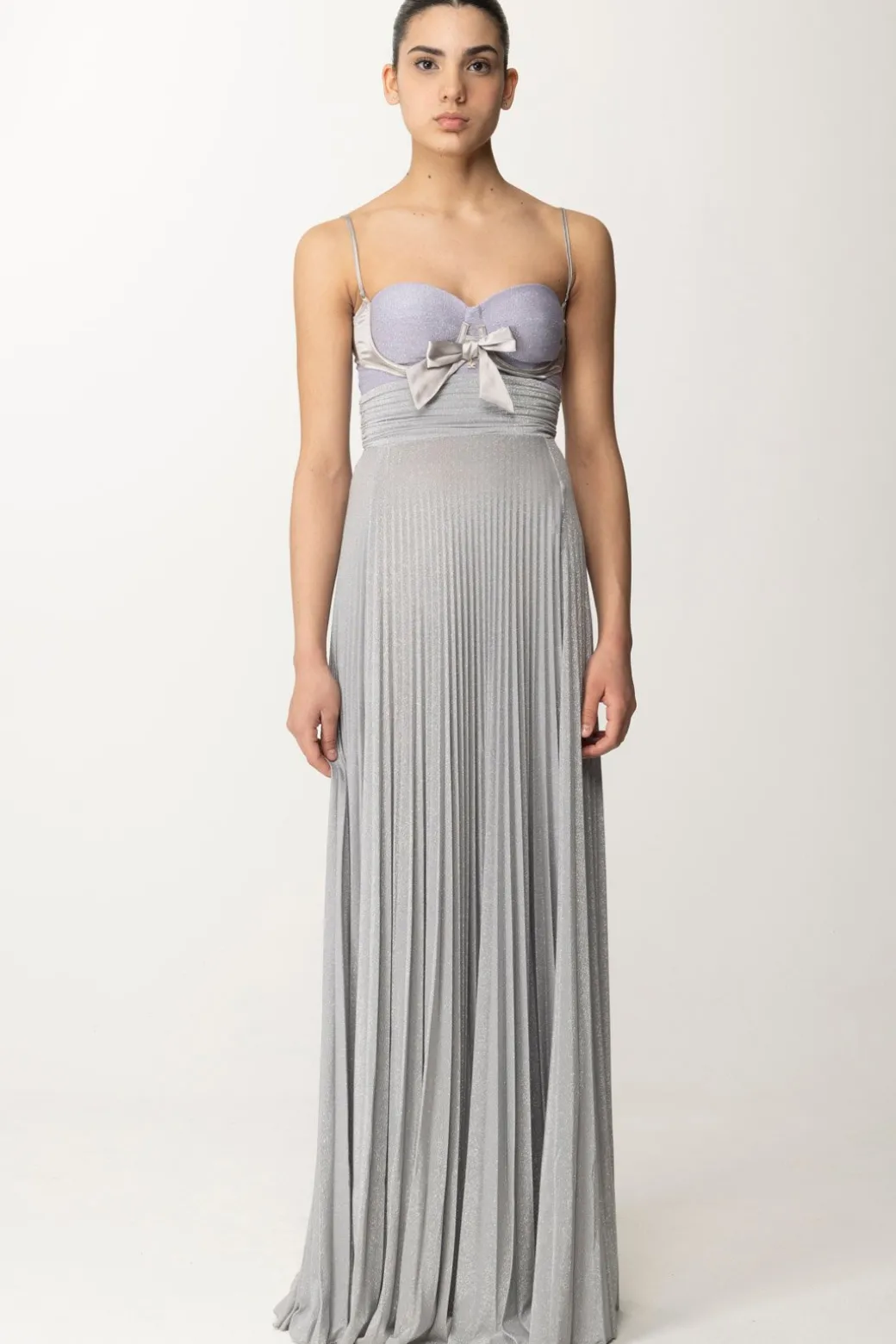 Elisabetta Franchi Abito Red Carpet In LurexIRIS/ARGENTO