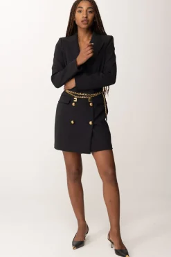 Elisabetta Franchi Abito Robe Manteau con CinturaNERO