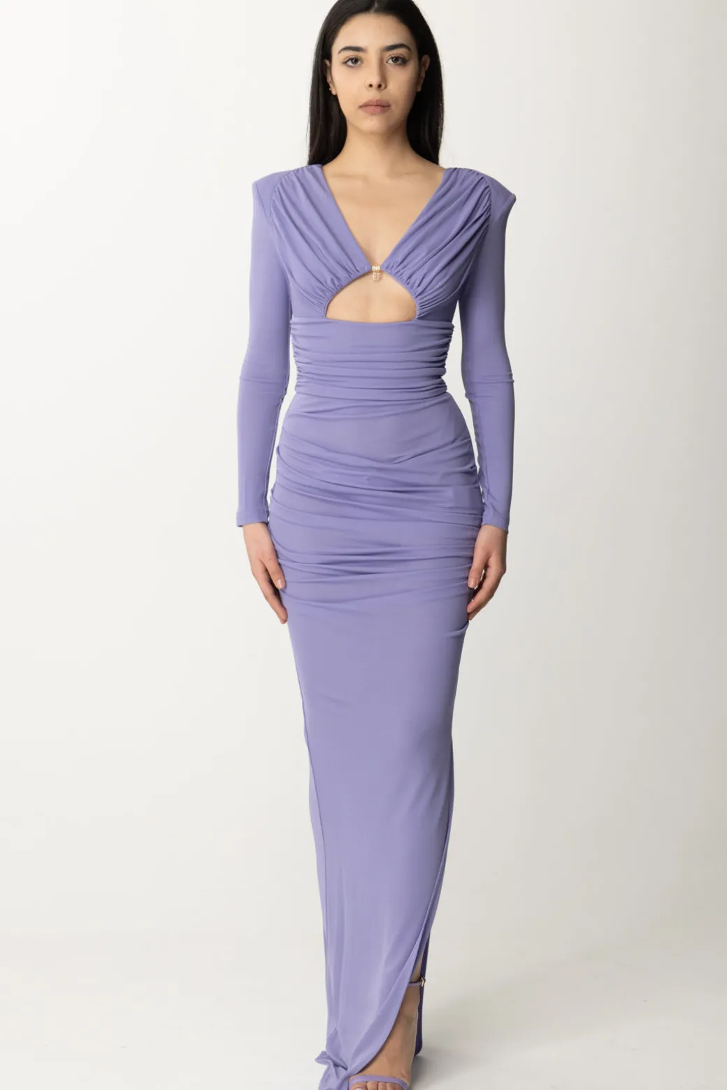 Elisabetta Franchi Abito Red Carpet Drappeggiato con Cut-outIRIS