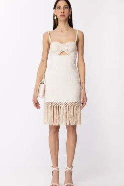 Elisabetta Franchi Abito Crochet con FrangeBURRO