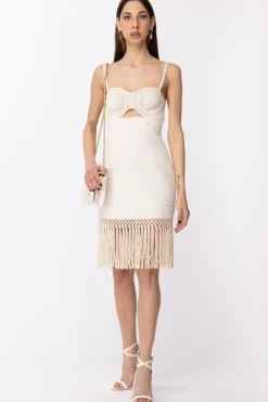 Elisabetta Franchi Abito Crochet con FrangeBURRO
