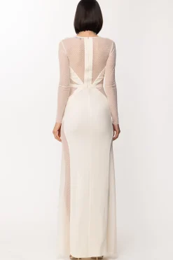 Elisabetta Franchi Abito Red Carpet con Inserti In TulleBURRO