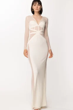 Elisabetta Franchi Abito Red Carpet con Inserti In TulleBURRO