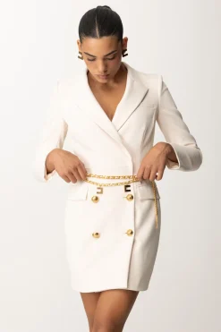 Elisabetta Franchi Abito Robe Manteau con CinturaBURRO