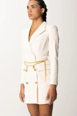 Elisabetta Franchi Abito Robe Manteau con CinturaBURRO