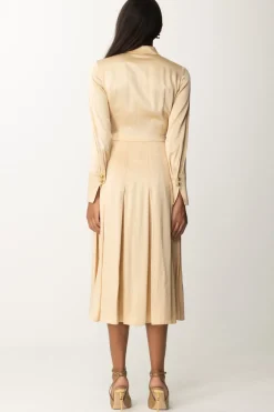 Elisabetta Franchi Abito Chemisier In AcetatoCREMA