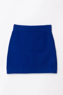 Elisabetta Franchi Bambina Gonna con Loghi In StrassINDIGO BLUE/CRYSTAL