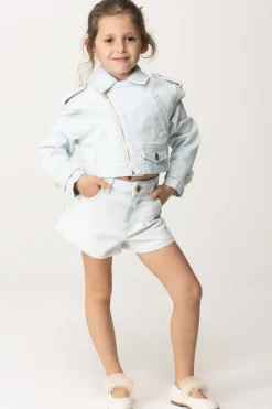 Elisabetta Franchi Bambina Giacca In JeansLIGHT DENIM