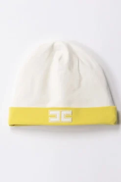 Elisabetta Franchi Bambina Berretto con Ricamo EmbossedIVORY/CEDAR