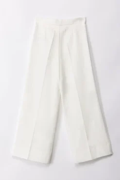 Elisabetta Franchi Bambina Pantalone In Crepe con Fiocco e StrassLIGHT CREAM