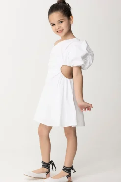 Elisabetta Franchi Bambina Abito MonospallaLIGHT CREAM