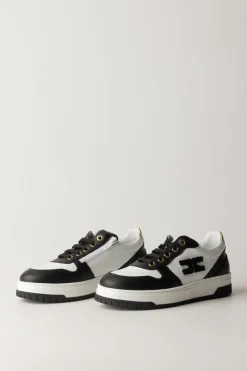 Elisabetta Franchi Bambina Sneaker Bicolore con LogoNER/BIAN/OR