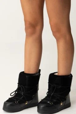 Elisabetta Franchi Bambina Stivali Da Neve con LacciNERO