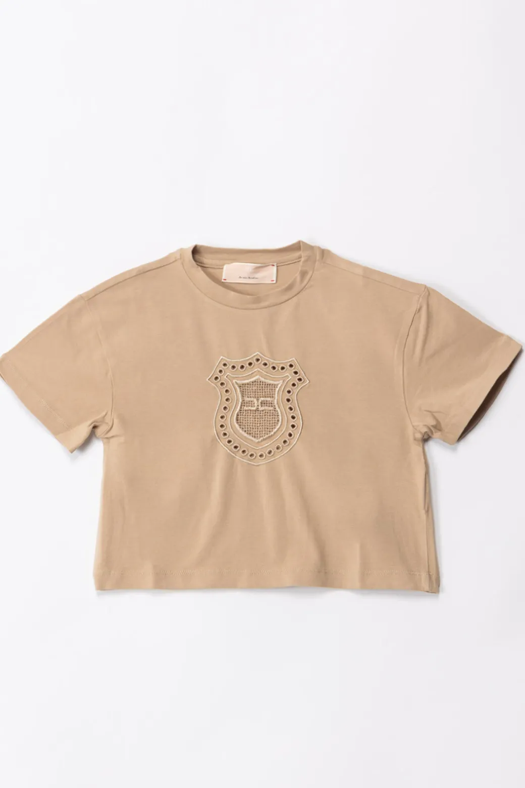 Elisabetta Franchi Bambina T-shirt con Ricamo StemmaSAND