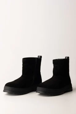 Elisabetta Franchi Bambina Stivaletti In CamoscioNERO