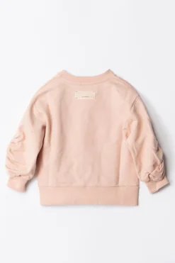 Elisabetta Franchi Bambina Felpa Over con Ricamo EtichettaDESERT ROSES PINK LABEL