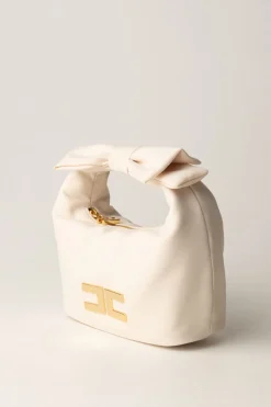 Elisabetta Franchi Bambina Borsa a Mano con Manico Fiocco e LogoLATTICE