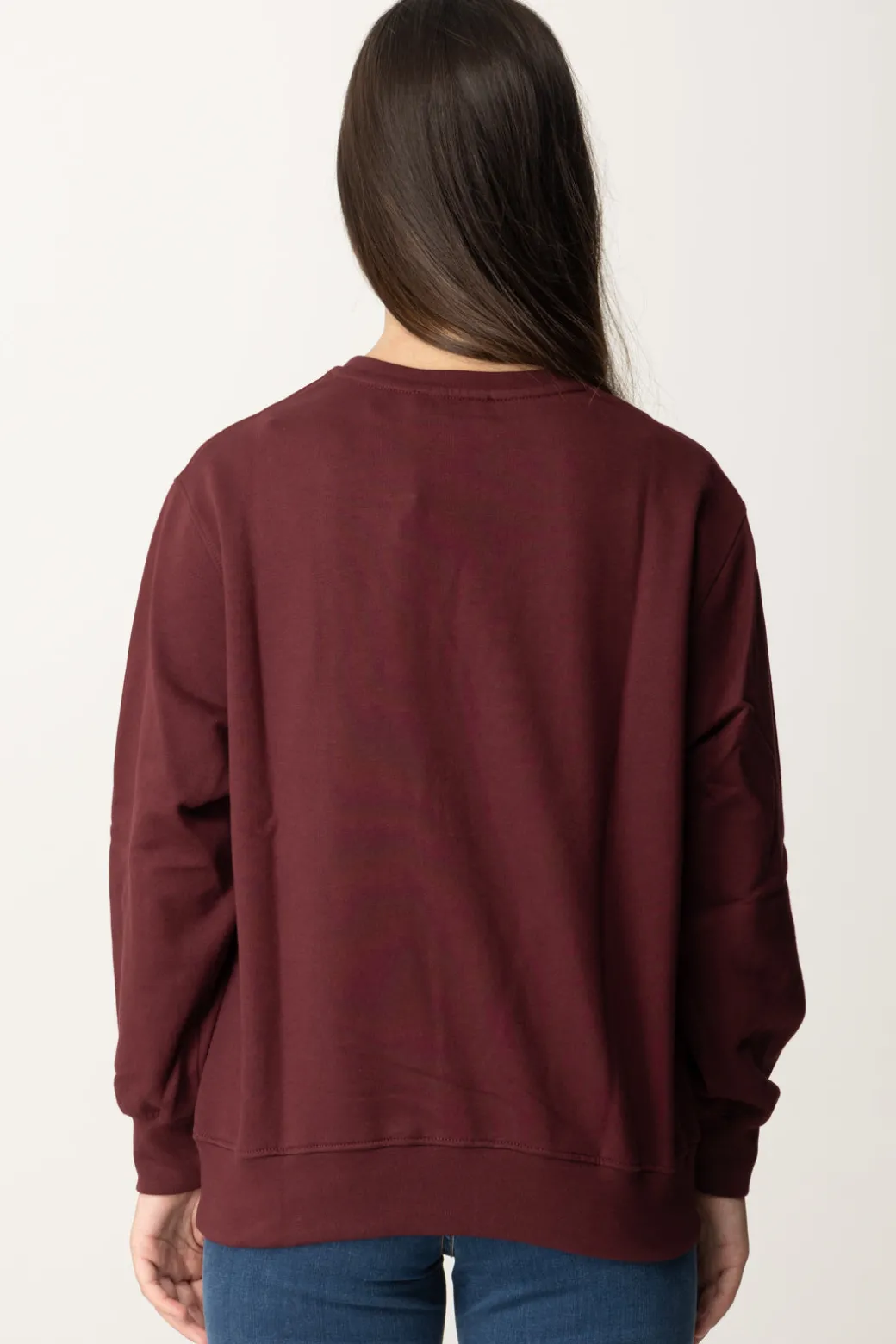 Elisabetta Franchi Bambina Felpa Over con Ricamo LogoROUGE NOIR / NAVY