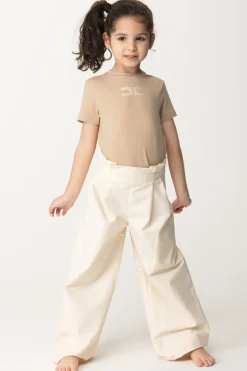 Elisabetta Franchi Bambina T-shirt Over con Applicazione Logo CcSAND