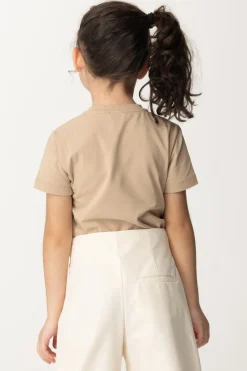 Elisabetta Franchi Bambina T-shirt Over con Applicazione Logo CcSAND