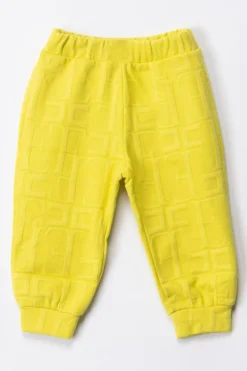 Elisabetta Franchi Bambina Completo Body e Leggings Logo EmbossedCEDAR/IVORY