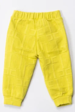 Elisabetta Franchi Bambina Completo Body e Leggings Logo EmbossedCEDAR/IVORY