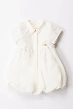 Elisabetta Franchi Bambina Abito a Palloncino con FioccoLIGHT CREAM