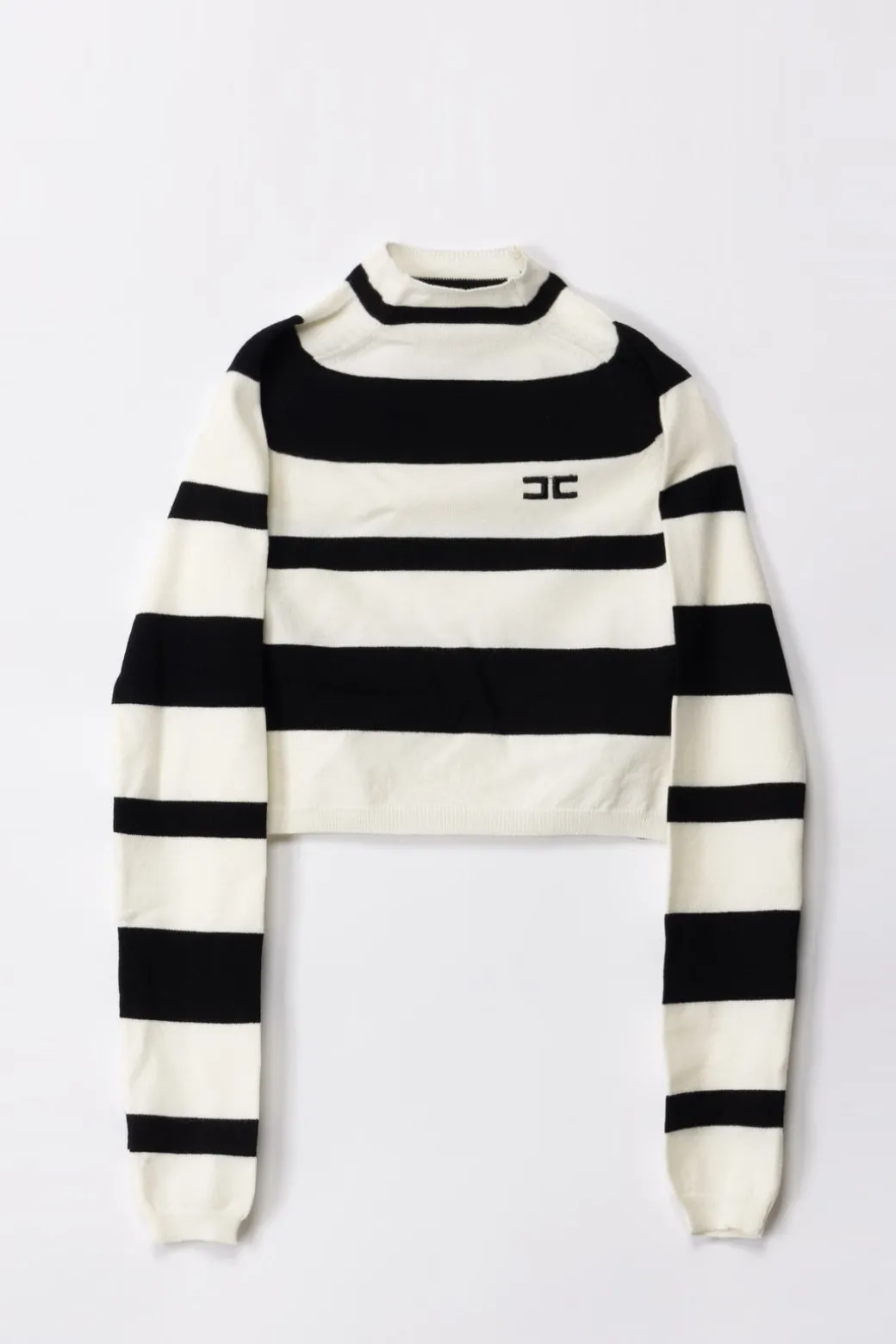 Elisabetta Franchi Bambina Dolcevita a RigheBUTTER/BLACK