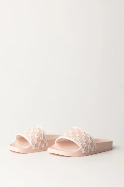 Elisabetta Franchi Bambina Sandali Pool con LoghiPINK/BUTTER