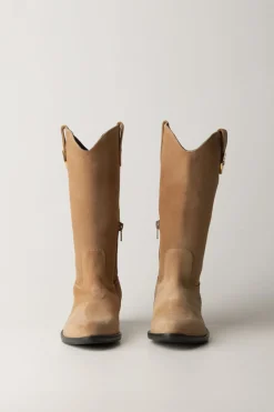 Elisabetta Franchi Bambina Stivali Texani ScamosciatiCAMEL