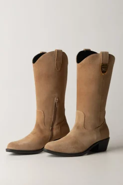 Elisabetta Franchi Bambina Stivali Texani ScamosciatiCAMEL