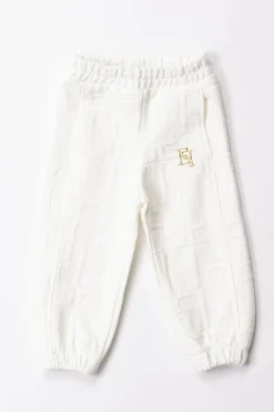 Elisabetta Franchi Bambina Panta-jogging con Pattern LogoLIGHT CREAM