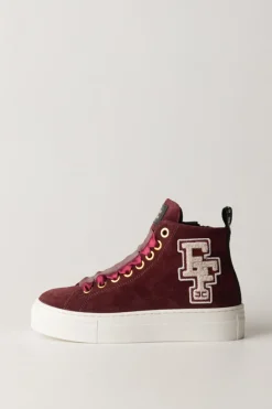 Elisabetta Franchi Bambina Sneaker Alte ScamosciateBORDEAUX
