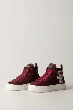 Elisabetta Franchi Bambina Sneaker Alte ScamosciateBORDEAUX