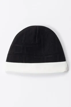 Elisabetta Franchi Bambina Berretto In Felpa con Pattern LogoBLACK/IVORY