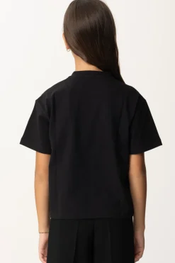 Elisabetta Franchi Bambina T-shirt con Maxi Stampa EfNERO STAMPA NERA