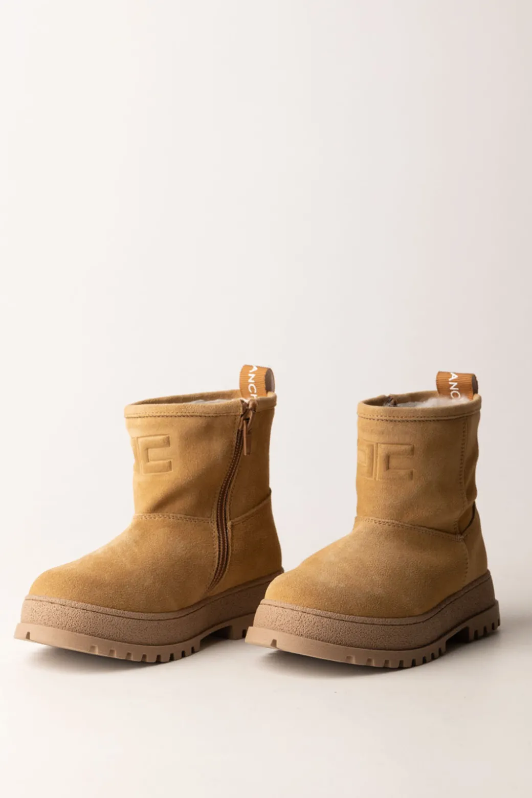 Elisabetta Franchi Bambina Stivaletti In CamoscioCAMEL