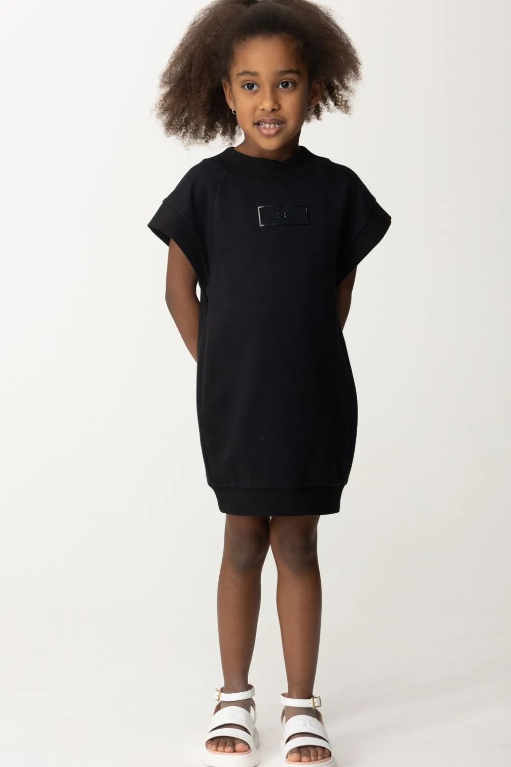 Elisabetta Franchi Bambina Abito In Felpa con LogoBLACK