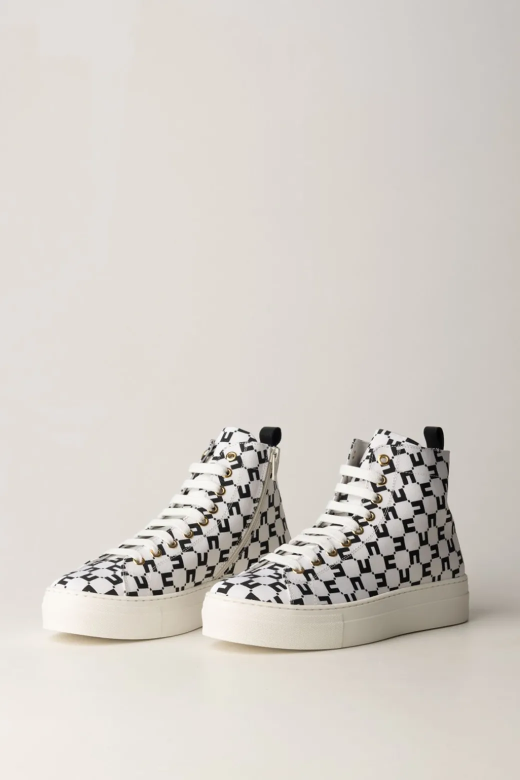 Elisabetta Franchi Bambina Sneakers Alta con LogoBURRO/NERO