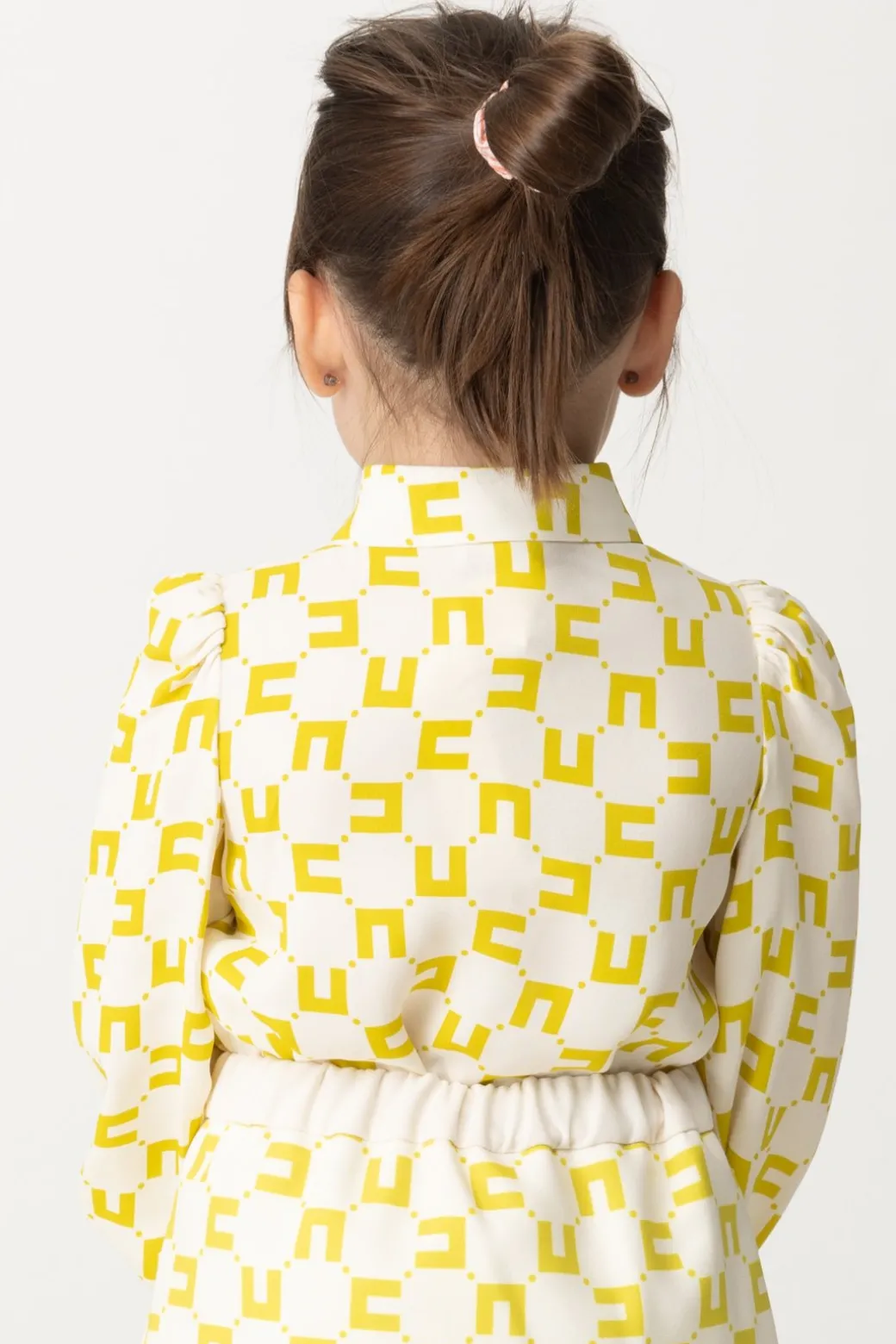 Elisabetta Franchi Bambina Camicetta In Viscosa con Stampa LogoBUTTER/CEDAR