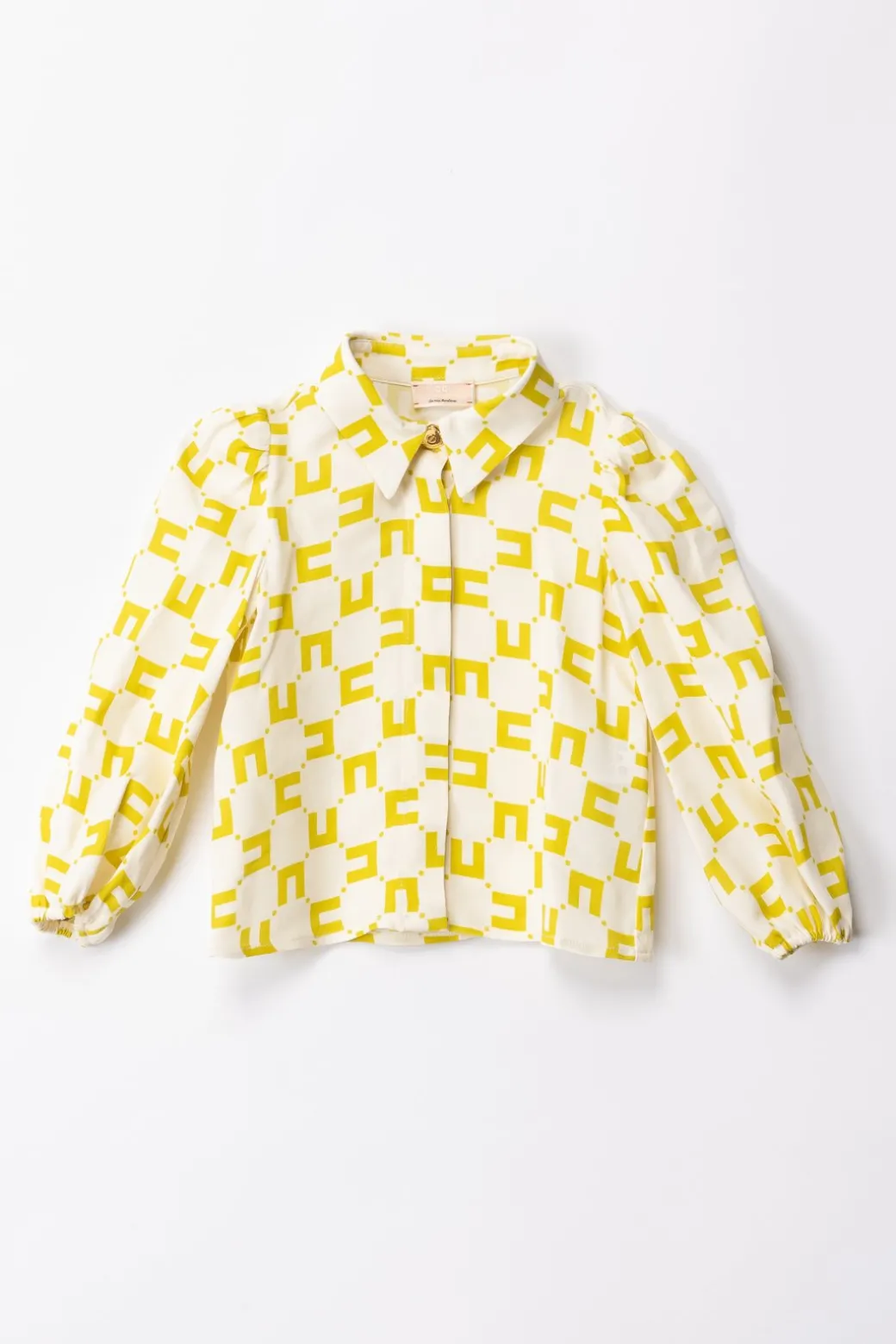 Elisabetta Franchi Bambina Camicetta In Viscosa con Stampa LogoBUTTER/CEDAR
